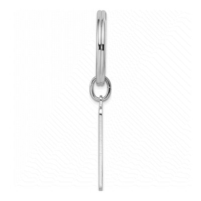 Men's Rhodium Key Ring with X-Pattern – view 2