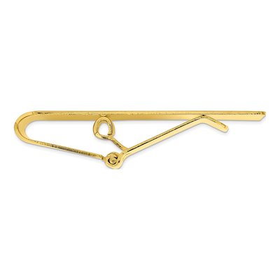 Gold-Plated Hinged Money Clip, X-Pattern – view 2