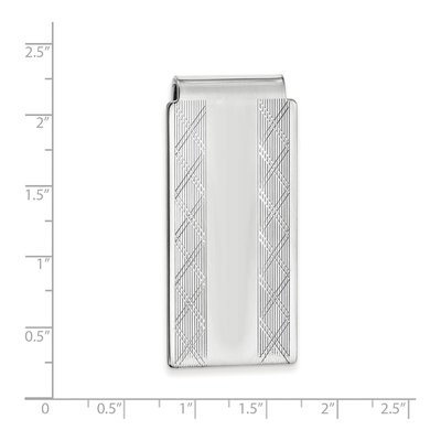 Rhodium-Plated Hinged Money Clip – view 3