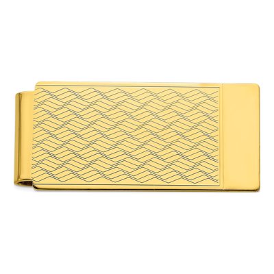 Men's Gold-Plated Woven Money Clip