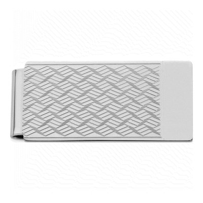 Men's Kelly Waters Rhodium Woven Money Clip