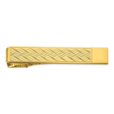 Gold-Plated Chevron Tie Bar