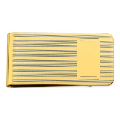 Men's Gold-Tone Engravable Money Clip