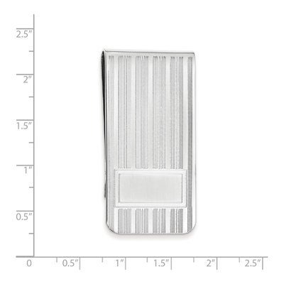 Engravable Rhodium Money Clip – view 3