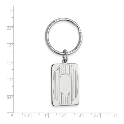 Rhodium Key Ring – view 3