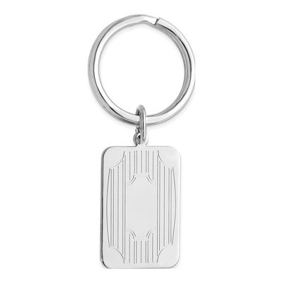 Rhodium Key Ring