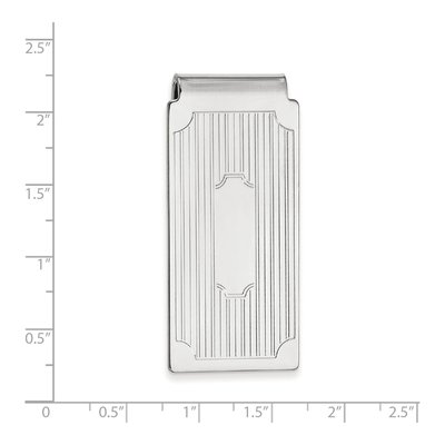 Rhodium-Plated Hinged Money Clip – view 3