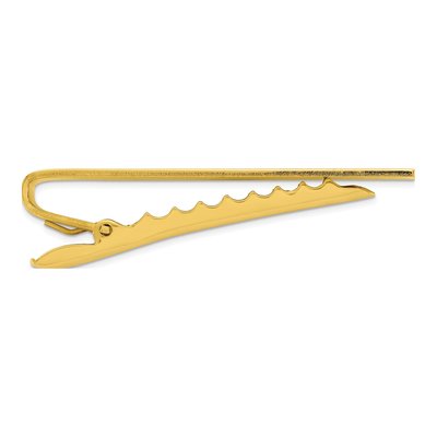 Men's Gold-Plated Patterned Tie Bar – view 2