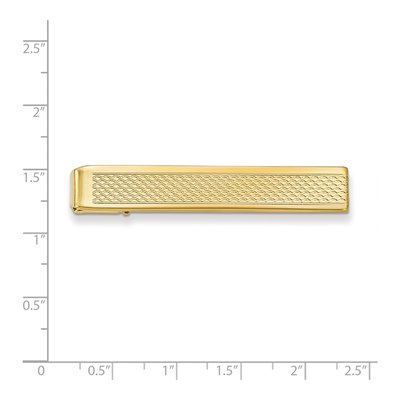 Men's Gold-Plated Patterned Tie Bar – view 3