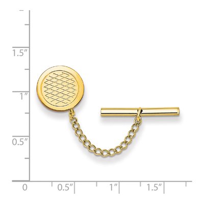 Gold-Plated Crosshatch Tie Tac – view 3