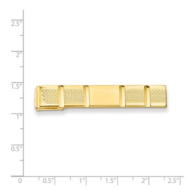 Men's Gold-Plated Patterned Tie Bar – view 3