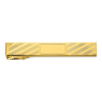 Gold-Plated Engravable Tie Bar