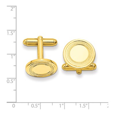 Men's Gold-Plated Round Cuff Links – view 2