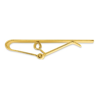 Engravable Gold-Plated Hinged Money Clip – view 2