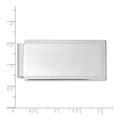 Men's Engravable Rhodium-Plated Money Clip – view 3