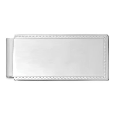 Men's Engravable Rhodium-Plated Money Clip