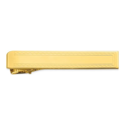Gold-Plated Engravable Tie Bar