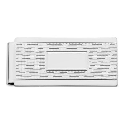 Rhodium-Plated Engravable Money Clip