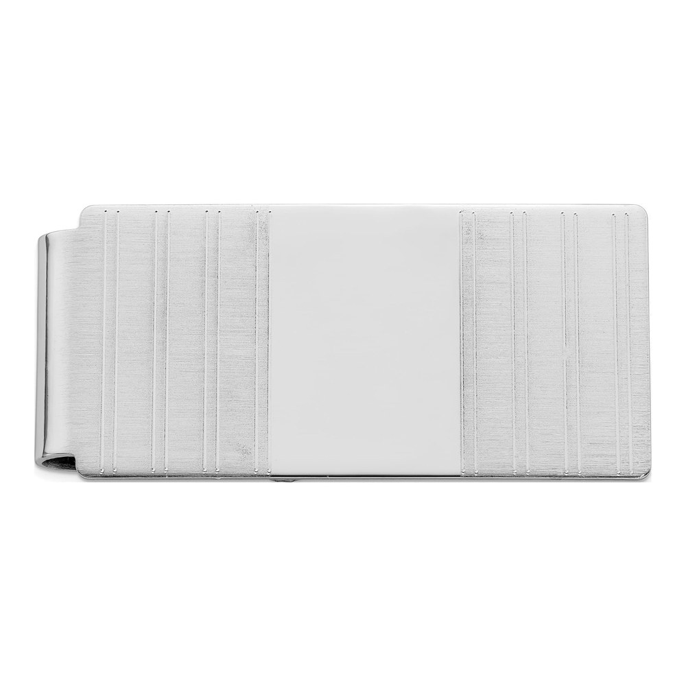 Men's Engravable Rhodium Money Clip