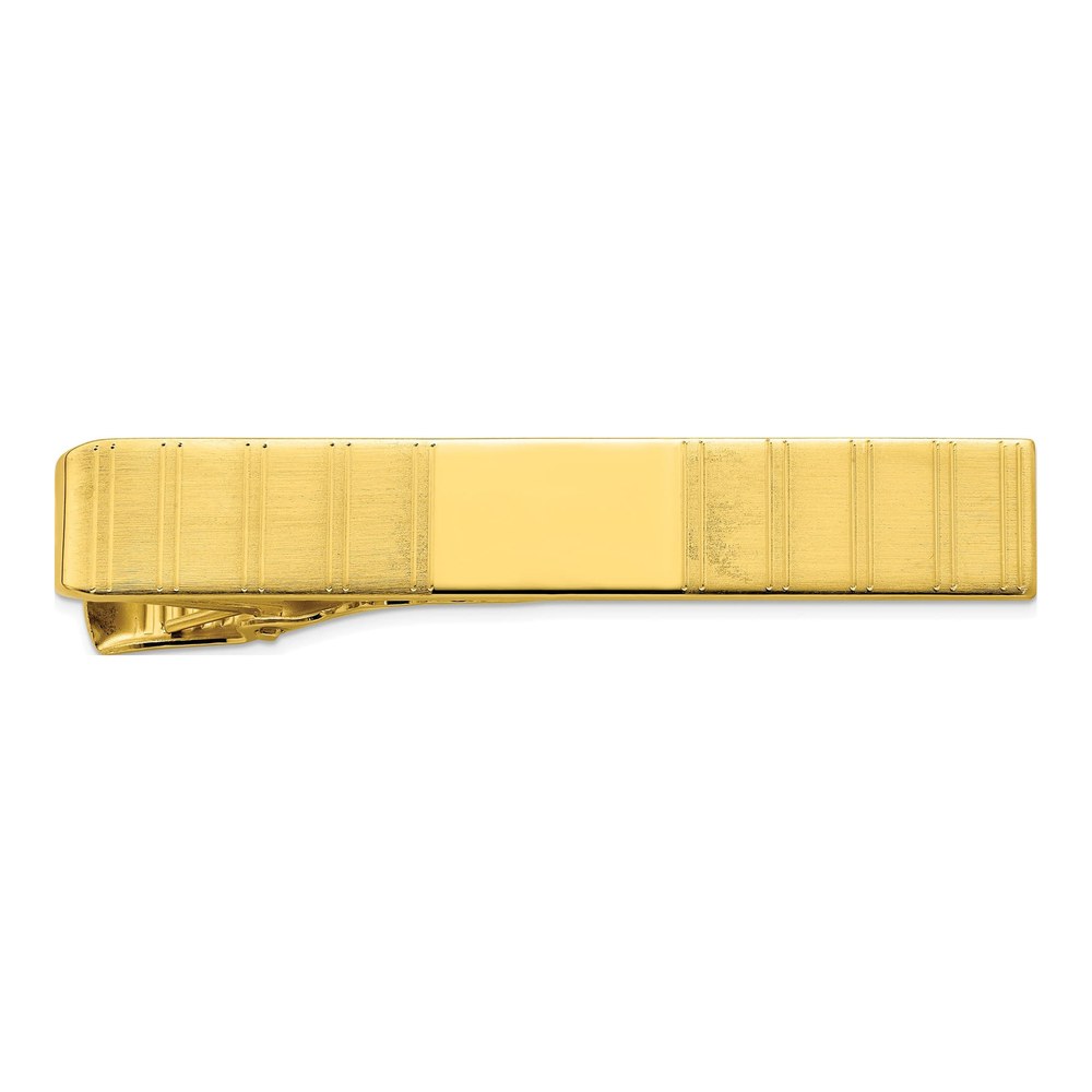 Engravable Gold-Plated Tie Bar