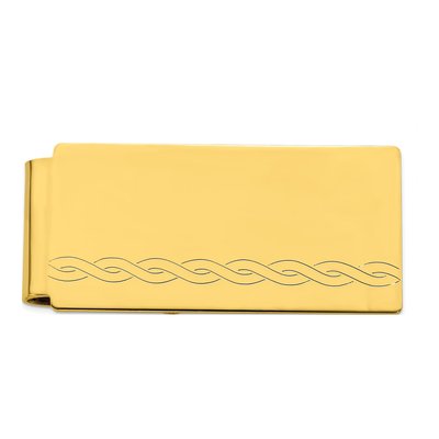 Gold-Tone Hinged Money Clip
