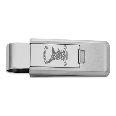 Stainless Steel St. Michael Flip Money Clip