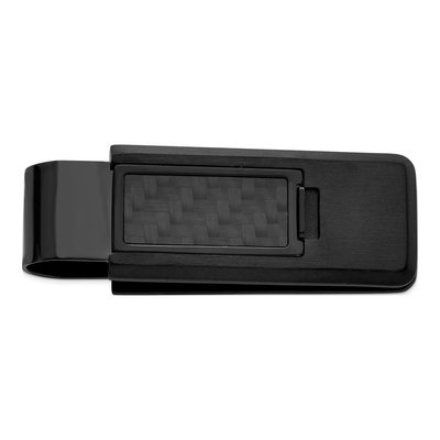 Black Carbon Fiber Flip Money Clip