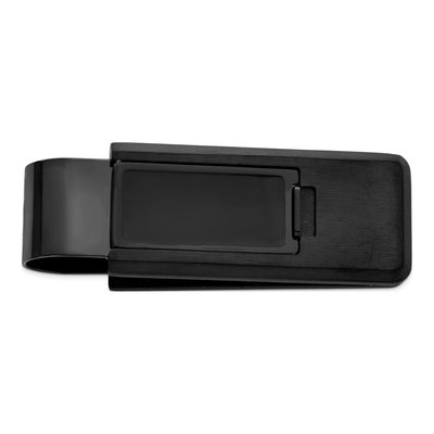 Black IP Steel Flip Money Clip