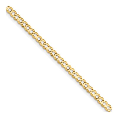 14K Yellow Gold 3.1mm Spool Flat Cuban Chain