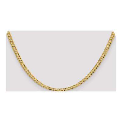 14K Yellow Gold 3.7mm Flat Cuban Chain – view 4