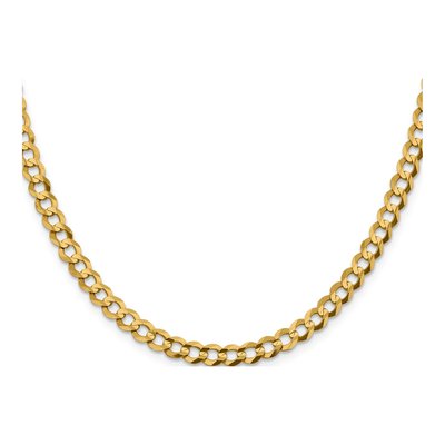 14K Yellow Gold 5.9mm Flat Cuban Chain – view 2