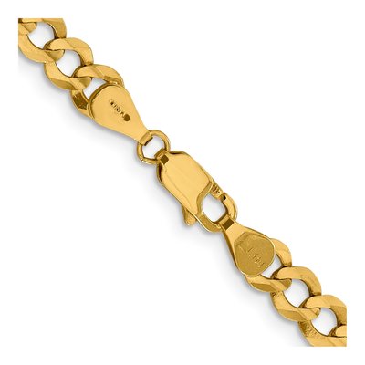 14K Yellow Gold 5.9mm Flat Cuban Chain – view 3