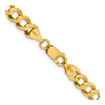 14K Yellow Gold 7.2mm Flat Cuban Chain – view 3