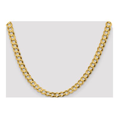 14K Yellow Gold 7.2mm Flat Cuban Chain – view 4