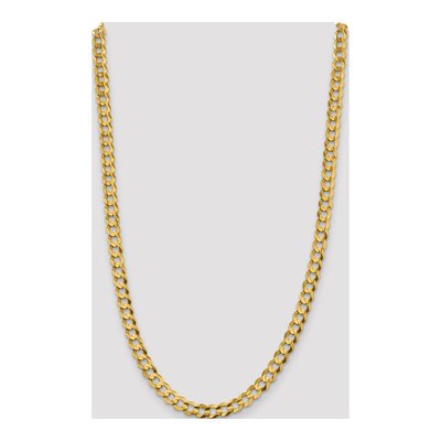 14K Yellow Gold 7.2mm Flat Cuban Chain – view 4