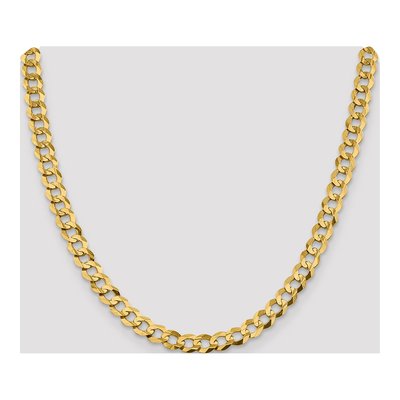 14K Yellow Gold 8.3mm Flat Cuban Chain – view 5