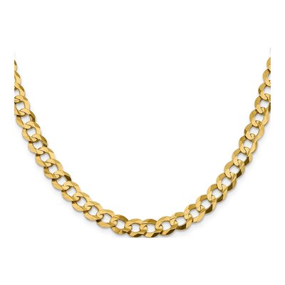 14K Yellow Gold 8.3mm Flat Cuban Chain – view 2