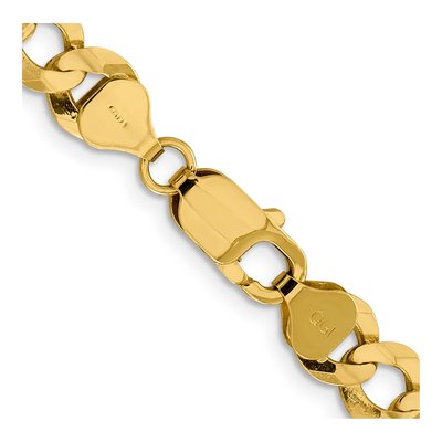 14K Yellow Gold 8.3mm Flat Cuban Chain – view 3