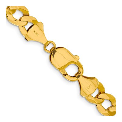 14K Yellow Gold 9.4mm Flat Cuban Chain – view 3