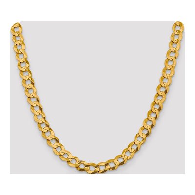 14K Yellow Gold 9.4mm Flat Cuban Chain – view 4