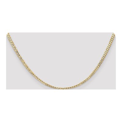 14K Yellow Gold 3mm Open Concave Curb Chain – view 4