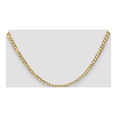 14K Yellow Gold 3.8mm Open Concave Curb Chain – view 4