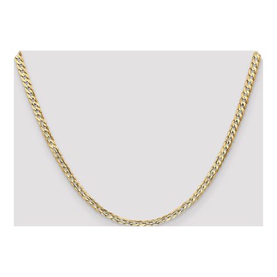 14K Yellow Gold 3.8mm Open Concave Curb Chain – view 4