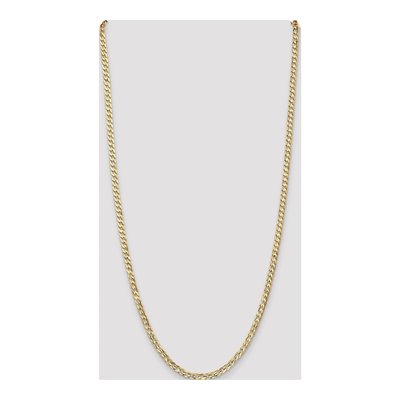 14K Yellow Gold 3.8mm Open Concave Curb Chain – view 4