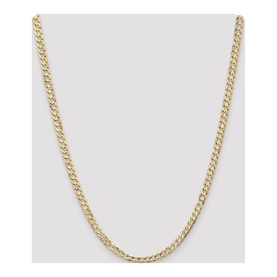 14K Yellow Gold 4.5mm Open Concave Curb Chain – view 4