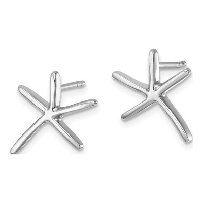 Sterling Silver Starfish Stud Earrings – view 3