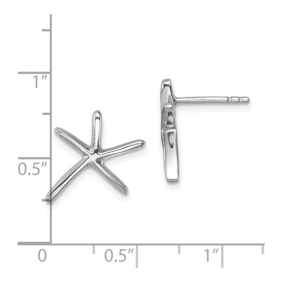 Sterling Silver Starfish Stud Earrings – view 6