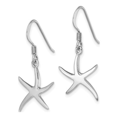 Sterling Silver Starfish Dangle Earrings – view 3
