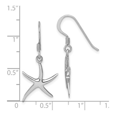 Sterling Silver Starfish Dangle Earrings – view 6