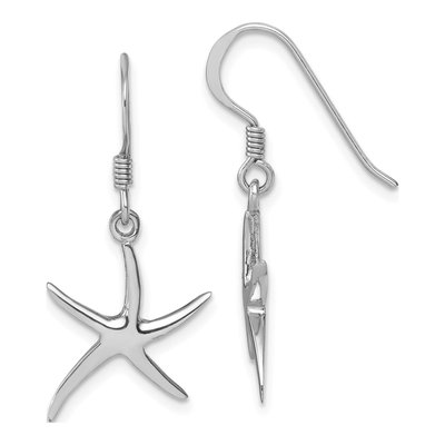 Sterling Silver Starfish Dangle Earrings